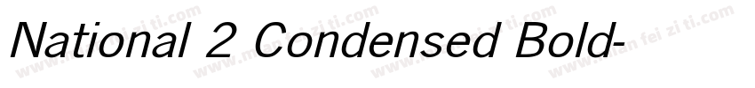 National 2 Condensed Bold字体转换
